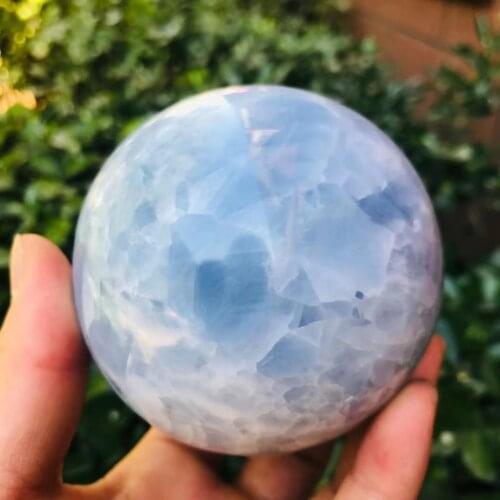MOKAGY Natural Kyanite Quartz Ball Crystal Healing Stone Sphere 70mm-90mm Decorations Ornaments 1pc