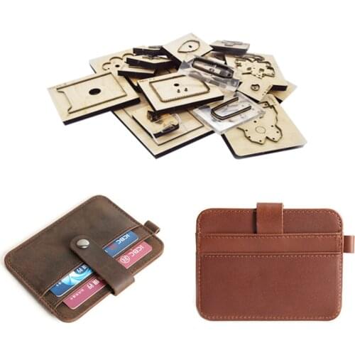 New wooden die cutting die leather dies cut multi-layer card bag with buckle cutting mold simple and stylish