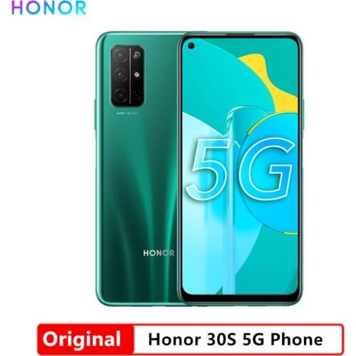 New Honor 30S 5G Smart Phone 8GB RAM 128GB 256GB ROM 6.5Inch Kirin 820 Soc Chip 4000mAh Rear Camerea 64MP Super Chager CellPhone