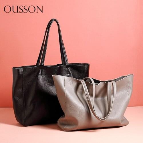 OUSSON 2021 New Design Leather Large Capacity Shoulder Bag Fashion Messenger Bag Multifunctional Tote Bag For Women