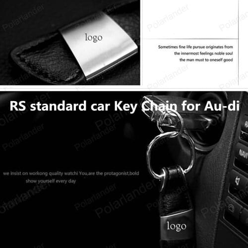 Birthday Gifts Key Top Quality Brand Design Leather R Standard Keychain For Au-di Luxury Car Lovers Key Ring