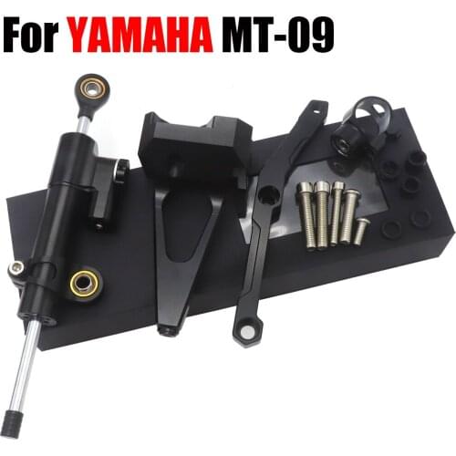 MT09 MT 09 14-17 Full Set of Steering Damper Stabilizer Mounting Bracket Kit for YAMAHA MT-09 2014 2015 2016 2017 Safety Control