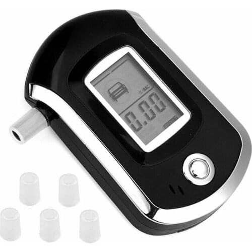 Portable LCD Alcohol Tester Police Breath Alcohol Analyzer Tester Handheld Digital Display Test Detector Backlight Breathalyzer