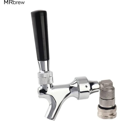 Draft Beer Tap Polished Chrome Beer Faucet Spout With Stainless Steel 304 Liquid Ball Lock Quick Disconnect Kit
