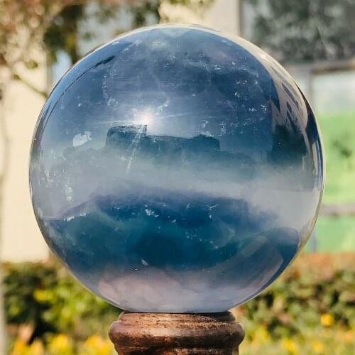 Rare And High Quality Natural Color Fluorite Quartz Crystal Ball