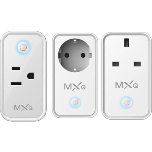 Smart WiFi Plug With Timer Function WiFi Voice Controller Power Adapter Power Socket With Voice Control Timer Function White