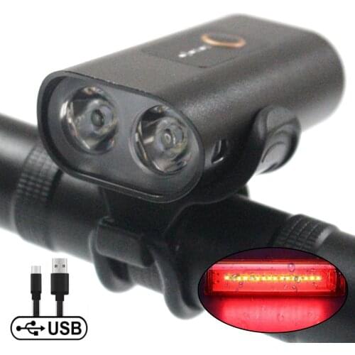 Bicycle Light Rainproof USB Charging LED 2000 Lumens MTB Front Lamp Headlight Aluminum Ultralight Flashlight Bike Light
