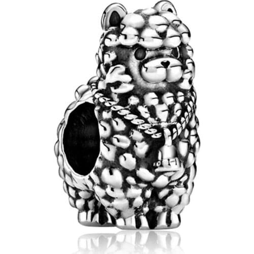1Pcs New Cute Alpaca Pendant DIY Beads Suitable for Original Pandora Charm Bracelet Ladies Jewelry Making Gifts