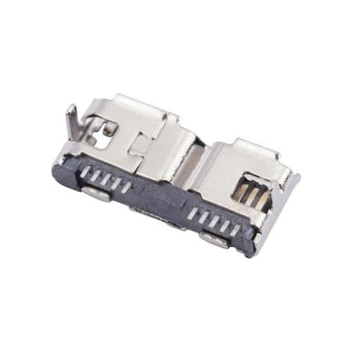 10pcs/lot Micro USB 3.0 B Type SMT Female Socket Connector for Hard Disk Drives Data Interface