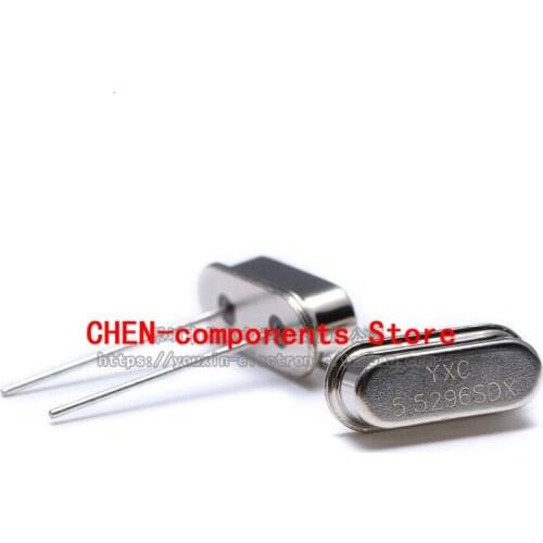 10pcs in-line passive crystal oscillator/HC-49US 5.5296MHZ 20PPM 20PF X49SD55296MSD2SC