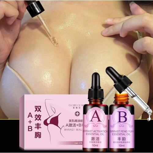 2Pcs A+B 20ml Ginger Fast Grow Up Busty Powerful Breast Enlargement Oil Plant Breast Plump C Breast Body Product