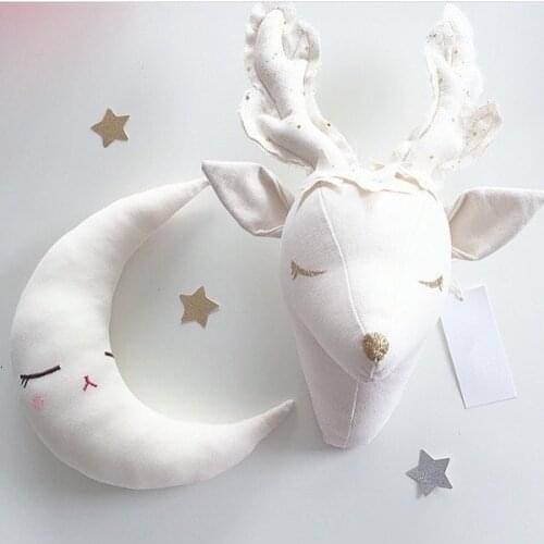 2016 Fashion Kids Baby Handmade Stuffed Toys Animals Dear Style Room Decoration Wall Decoration Size 35X25CM Christmas Gift