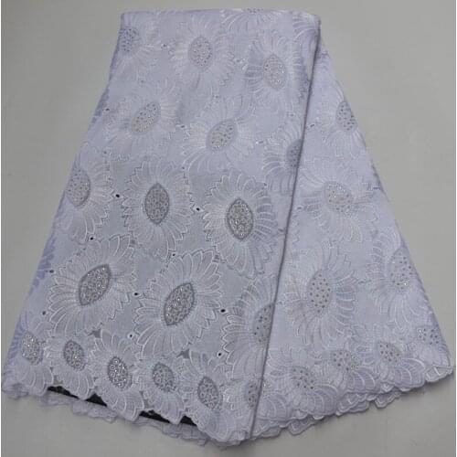 5yards/pc) high quality pure white African wedding lace fabulous embroidered Swiss voile lace fabric for party dress CP468