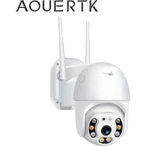 AOUERTK 2MP Speed Dome Wireless Wifi Camera 1080P Cloud-SD Slot ONVIF Home Surveillance IP Camera Waterproof Audio PTZ Camera