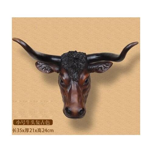European cow hanging decoration sitting room Cattle wall hang creative animal OX head hanging decorate handicraft wall ornaments