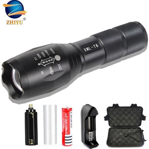 ZHIYU LED USB Rechargeable Flashlight XML T6 linterna torch 18650 Battery Outdoor Camping High Power Led Flashlight Wholesale