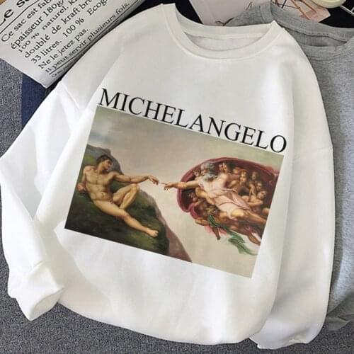 Michelangelo Hoody Graphic Print Moletom 2020 New Vintage Women Hoodies Harajuku Aesthetic Fashion Friends White Tops Sweetshirt