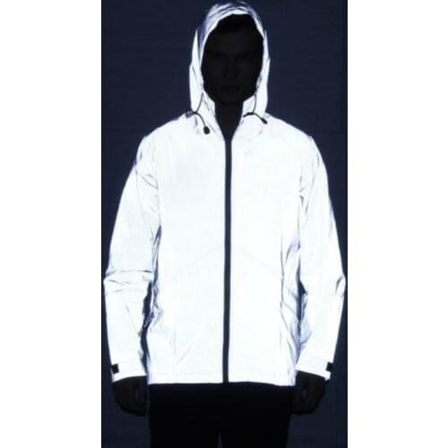 Men Cropped Jacket Reflective Light Spring Autumn Jogger Running Sport Basic Top Coat Long Sleeve Harajuku Hip Hop Sweatshirt