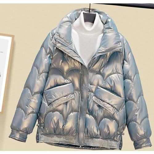 LANJING Women's Leather Down Jackets