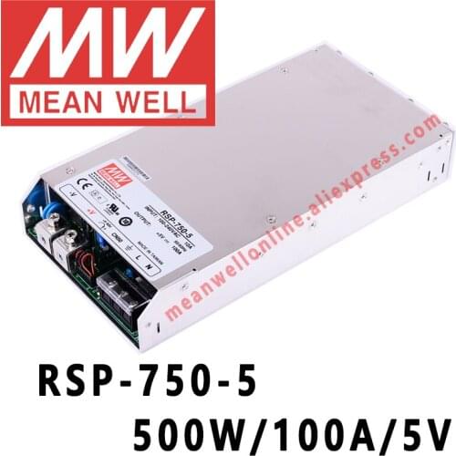 Mean Well RSP-750-5 meanwell 5VDC/100A/500W Single Output with PFC Function Power Supply online store