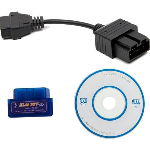 Mini ELM327 Bluetooth 2.1 + OBD2 Connector Cable for Kia 20 pin Car Scanner Diagnostic Tool ELM 327 For Android Torque Windows