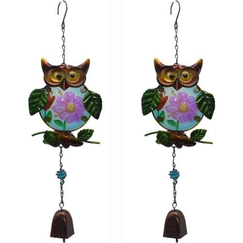 1pcs Fashion Wind Chimes Outdoor Garden Porch Balcony Home Decoration Wind Bells Ornament Beautiful Owl Windchimes Room Decor
