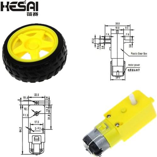 TT Motor Smart Car Robot Gear Motor for arduino Diy Kit Wheels Smart Car Chassis Motor Robot Remote Control Car DC Gear Motor