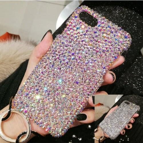 Soft Phone Case For iPhone X XS MAX XR Shiny Rhinestone Diamond Hard Protective Cover Skins For Apple iPhone 11 Pro Max 8 7 6 6s
