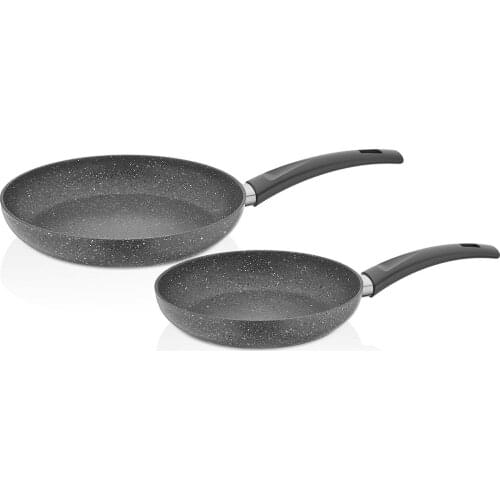 Gray Color 2 Piece Granite Pan Set