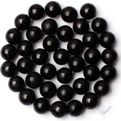 Natural Black Agates Stone Loose Beads High Quality 10/12mm Frosted Round Shape Bracelet Jewelry Accessories 38cm w2278