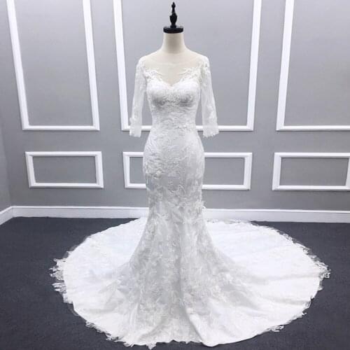 New Special Button Up Back Long Sleeve Lace Mermaid Wedding Dresses Plus Size Aliexpress Login Vestido De Noiva Sereia