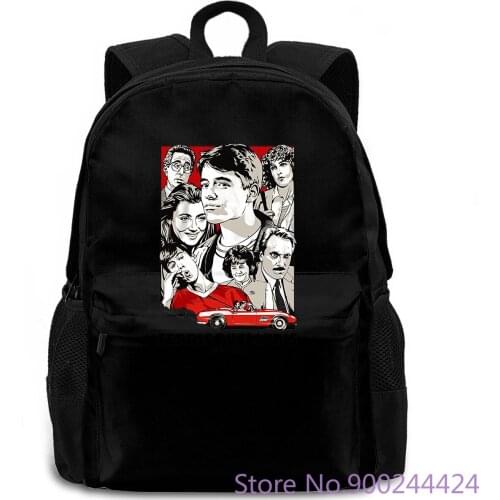 Ferris Buellers Day Off V1, Movie Poster, WHITE All s Printed Brand The New women men backpack laptop travel school adult