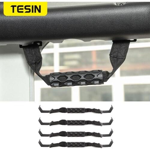 TESIN Car Armrests for Jeep Gladiator JT 2018+ Car Front Rear Door Roof Grab Handle Brd for Jeep Wrangler JL 2018+ Accessories