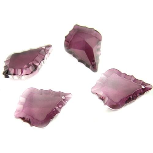 Top Quality 38mm/50mm/63mm/76mm Amethyst Crystal Maple Leaf Pendants For Chandelier Parts Lighting Part For Decoration