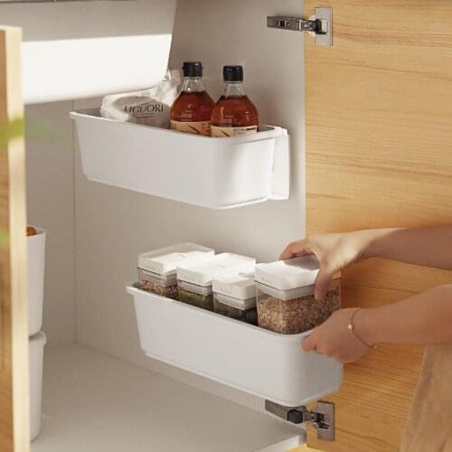 Hanging Type Refrigerator Shelf With No Holes Household Kitchen Storage Plastic Film Storage Paper Towel Storage Box Sink Hanger