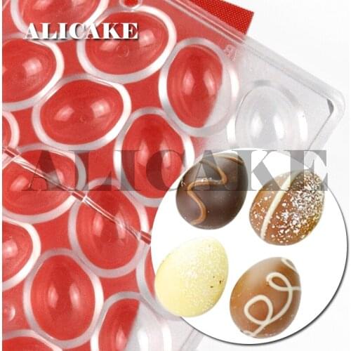 Polycarbonate Chocolate Mold Thick Small Easter Eggs Chocolate Form Mould Baking Pastry Tools Cake Decoration Bakery Tools