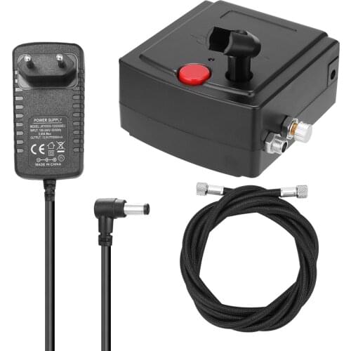 Portable 25PSI Spray Pump 12V T100 Air Compressor Kit for Makeup Art Painting Craft Model Flower Spraying Machine