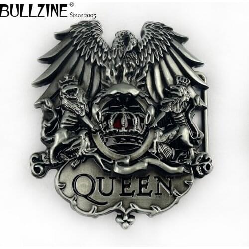 The Bullzine wholesale queen belt buckle with pewter finish FP-03087-1 suitable for 4cm width belt