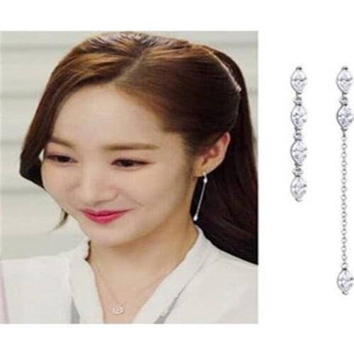 Why Secretary King Smile Park Min Young Korean Drama Ear piercing Personality exaggeration Earrings For Women Girls Pendientes
