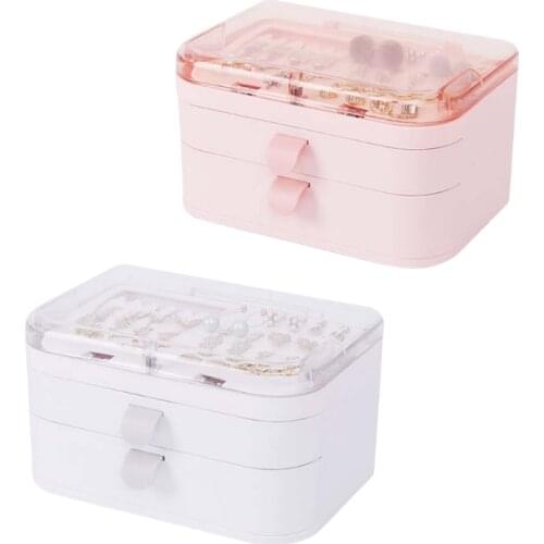 Jewelry Storage Rack ABS Plastic Earring Jewelry Box Necklace Display Holder Household Hangable Jewelry Finishing Hanging Rack