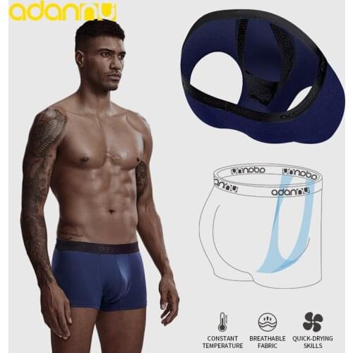 4 Color Men Underwear Men Boxer Cotton Male Pants Cueca Tanga Breathable Comfortable Underpants U Pouch Separate Boxer Shorts