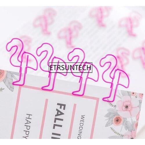 Flamingo Bookmark Clip Creative Pig Cute Cartoon Pink Animals Paper Clips Office School Storage Supplies