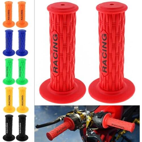1 Pair Soft TRP Motorcycle Handle Grips Handlebar with Pattern and Antiskid Function for Motorbike
