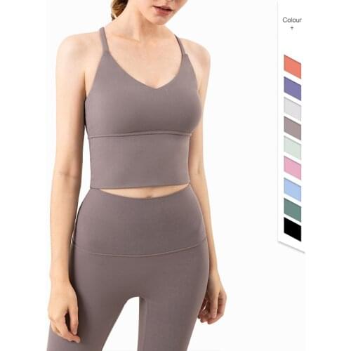 CH Yoga vest sports underwear womens running yoga vest without rims gather fitness clothes beauty back shockproof bra