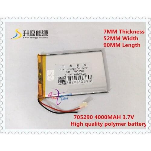 3.7V 4000mAH 705290 (polymer lithium ion / Li-ion battery ) for Power bank tablet pc GPS mp3 mp4 toy