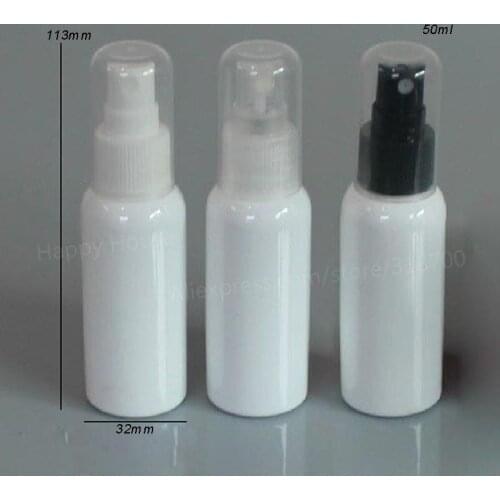 30 x 50ml High Quality Perfume Mist Sprayer Bottle With Full Cover White 50cc Cosmetic Packaging