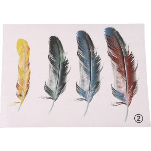 3D Car Sticker Feather Design Decal Vinyl Door Hood Cover Sticker