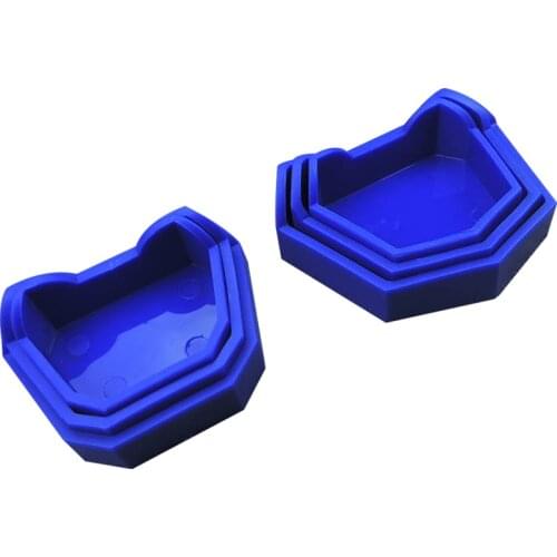 6Pcs/set Dental Lab Plaster Model Base Former Molds Tray Dentist Tool Denture Tray Dental Lab Former Base Kit 3 Size