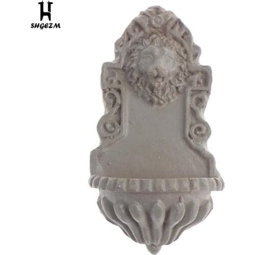 Dollhouse Accessories Miniature Outdoor Lion Head Model Wall Decoration Mini Accessories