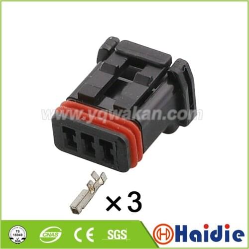 Free shipping 2sets 3pin auto electric housing unsealed plug wire electric cable connector